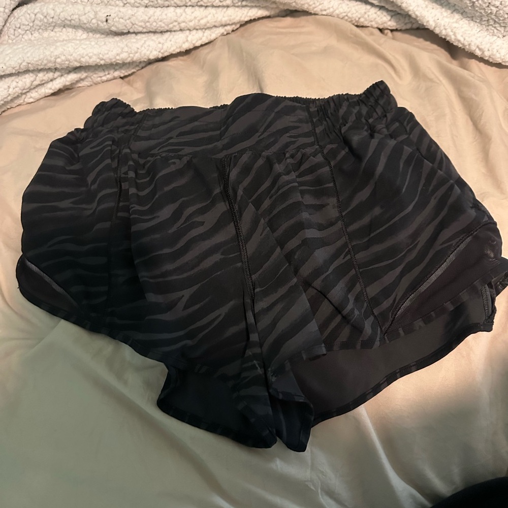 Black Zebra Print Women's Sleep Shorts